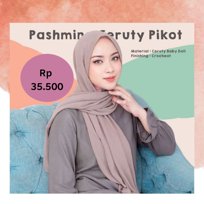 Pashmina Ceruty Crochet