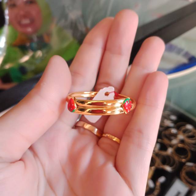 Gelang Bayi Anak Emas Asli Gelang Strowberry Gelang Emas Asli Murah Gelang Tangan Anak Bayi Emas Mud