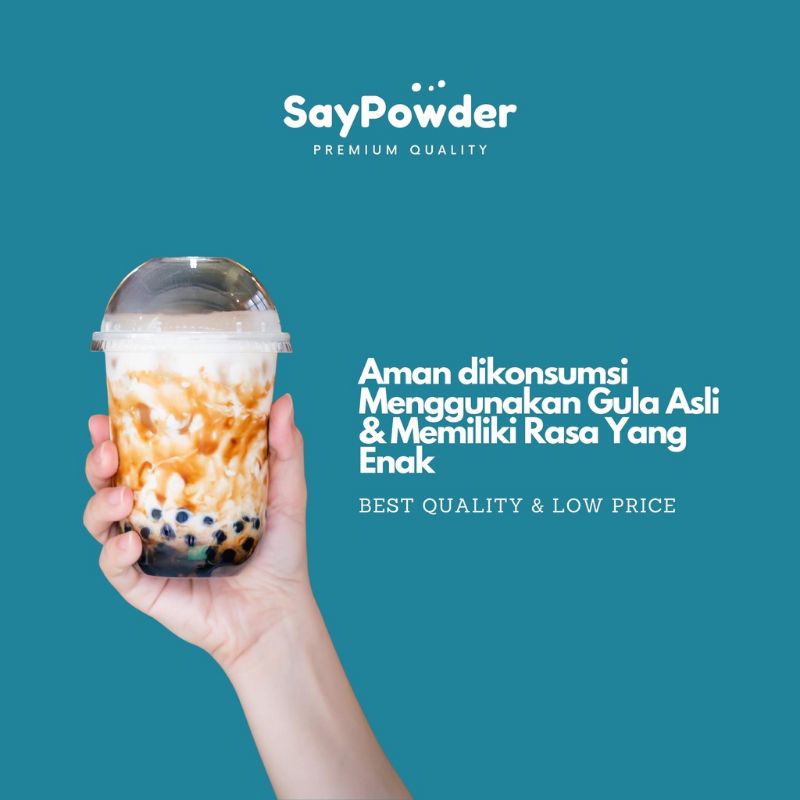 Serbuk minuman kekinian rasa Lychee Tea BPOM dan Halal  bubuk minuman best seller minuman bubuk premium powder