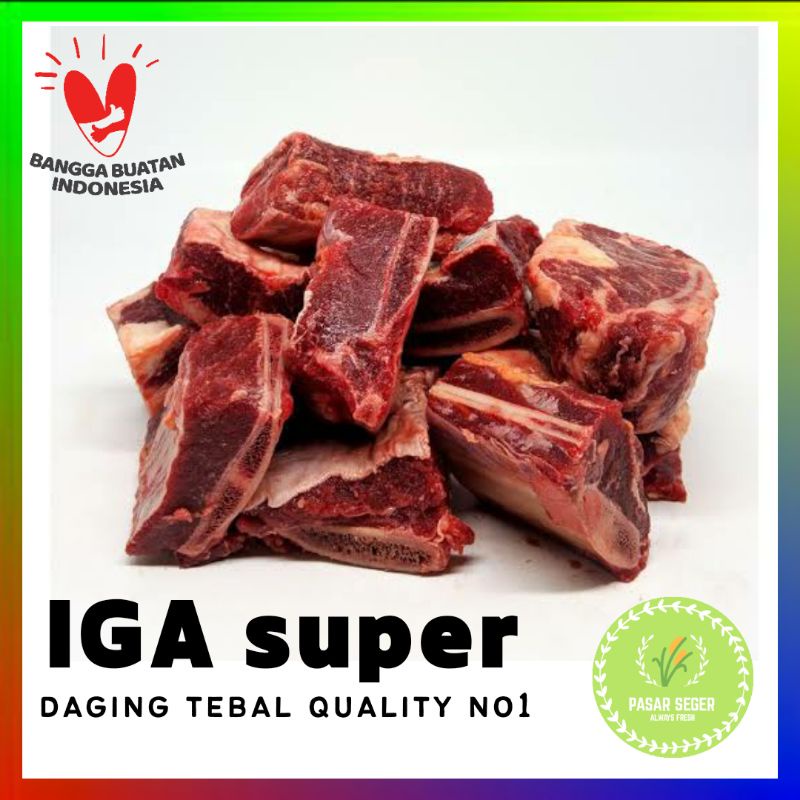 

Premium Iga Sapi Import / Australia / Grade A / Halal [500g]