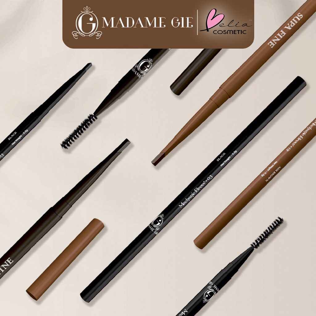 ❤ BELIA ❤ MADAME GIE Supa Fine Mechanic Brow | Pensil Alis Matic | Matic Eyebrow | BPOM