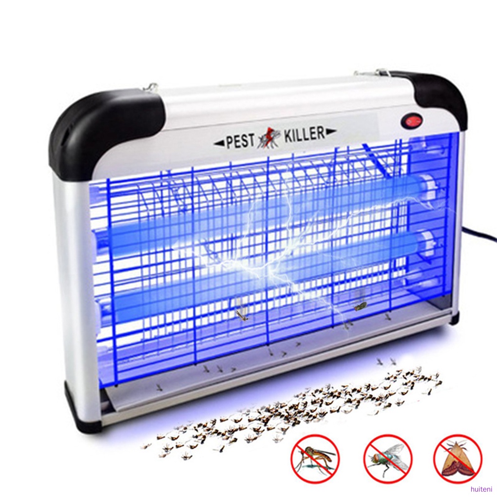 Bug Catcher Lamp 20W 40-60㎡ 110V Fly Control Light Electric Grids Indoor Pest Insect Catcher Screen US Plug huiteni