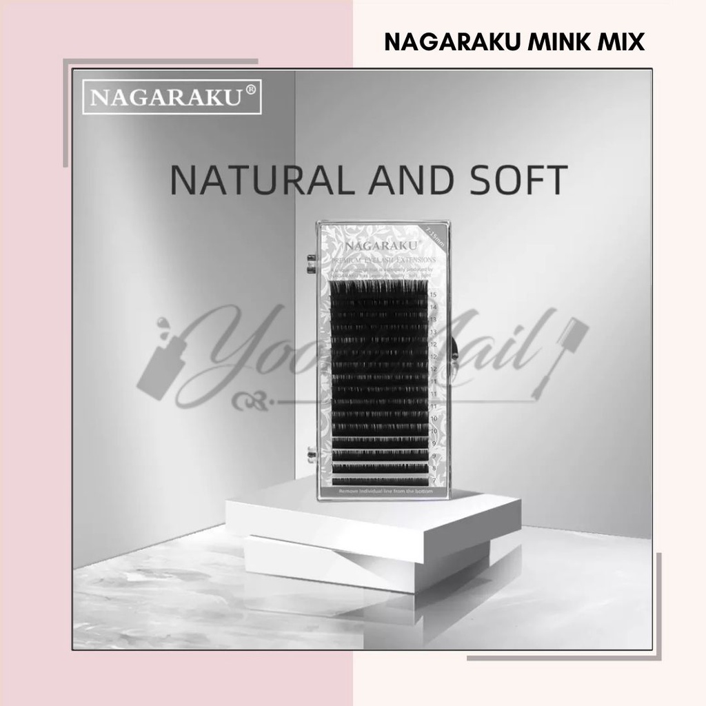 Nagaraku mink mix lashes mix lash bulumata extension natural mix size