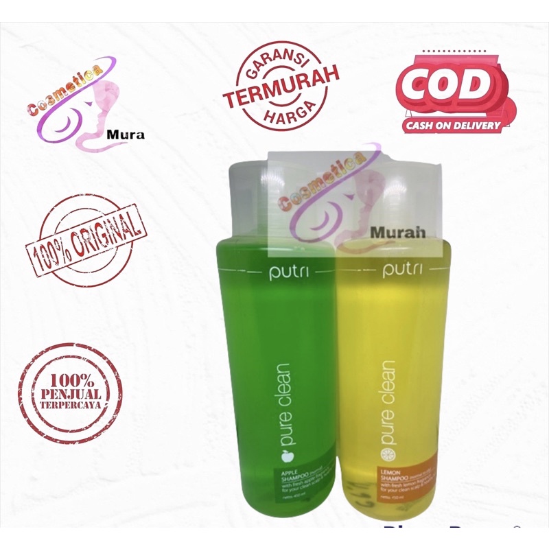 COSMETICAMURAH TERMURAH - PUTRI HAIR SHAMPO 450 ML LEMON APEL - LAVENDER SHAMPO RAMBUT