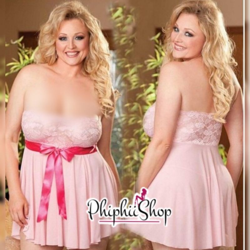 Jumbo Big Size XL XXL Lingerie Dress Kemben Renda Sexy Lace Pita Depan