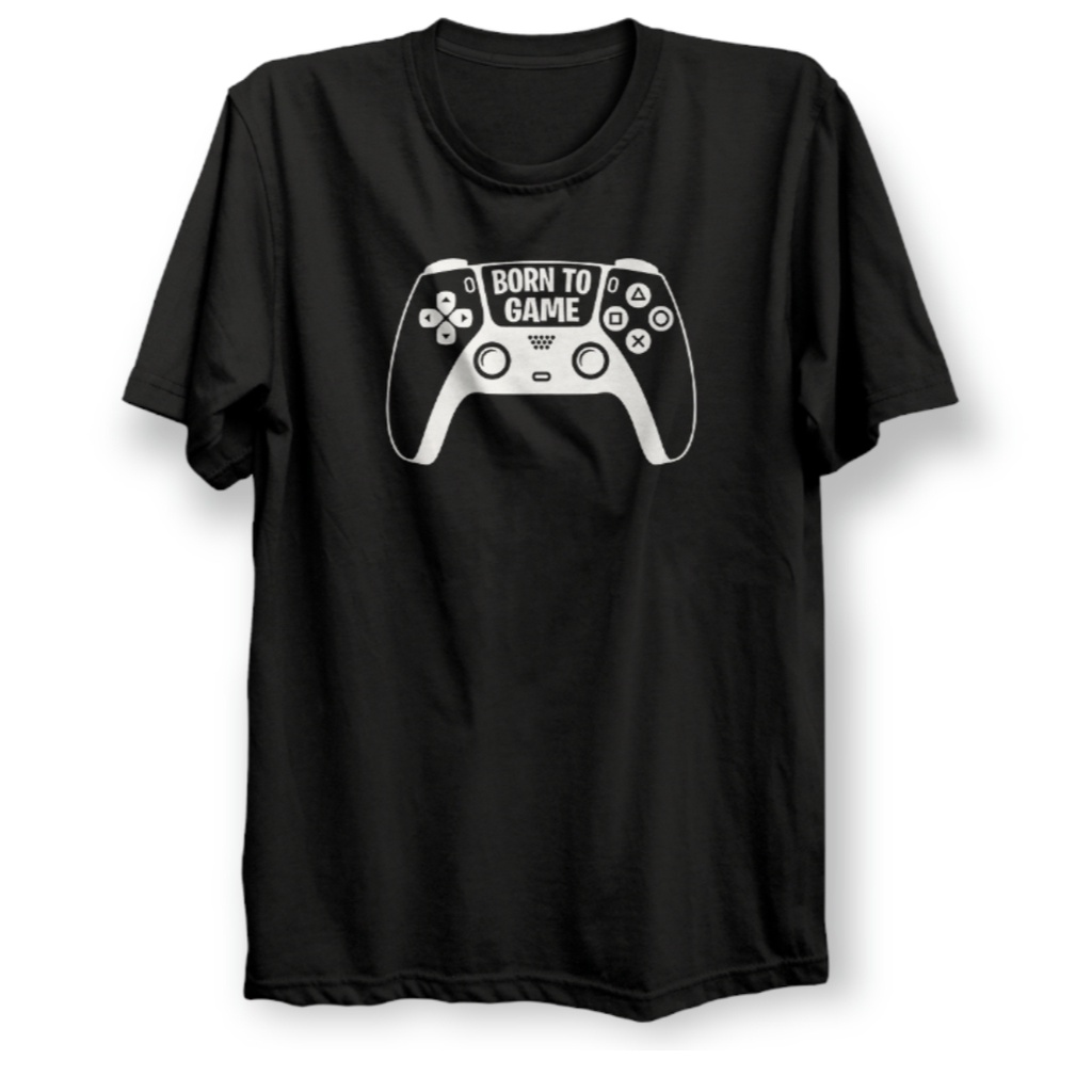 Kaos Pria Distro Original 100% Born To Game Stik PS5 Premium Cotton Combed 24s - M L XL XXL XXXL