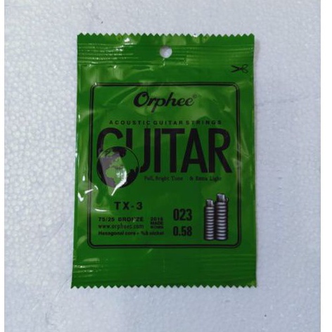 Senar gitar Orphee akustik satuan TX1 TX2 TX3/senar gitar eceran no 123