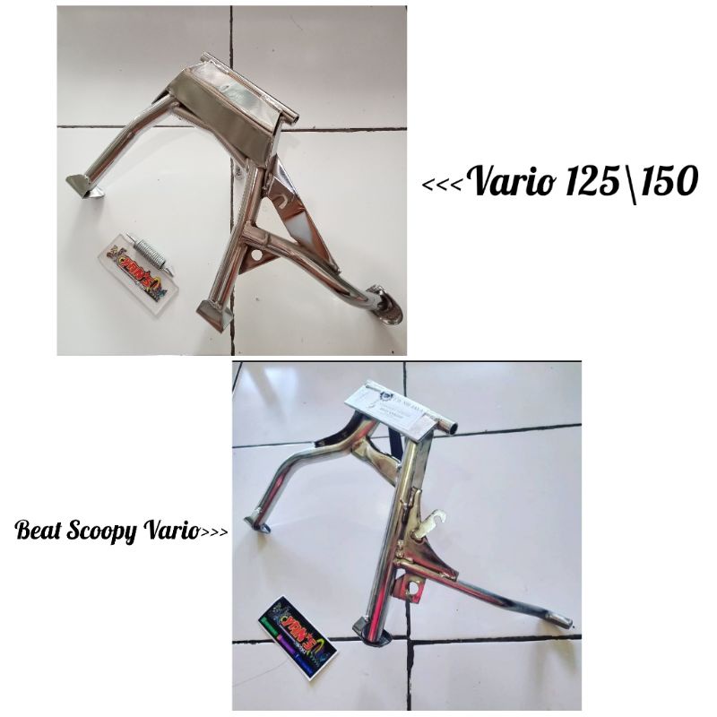 STANDAR DUA STANDAR TENGAH HONDA BEAT SCOOPY SPACY VARIO 110 125 150 CHROME RING VELK VELG 17