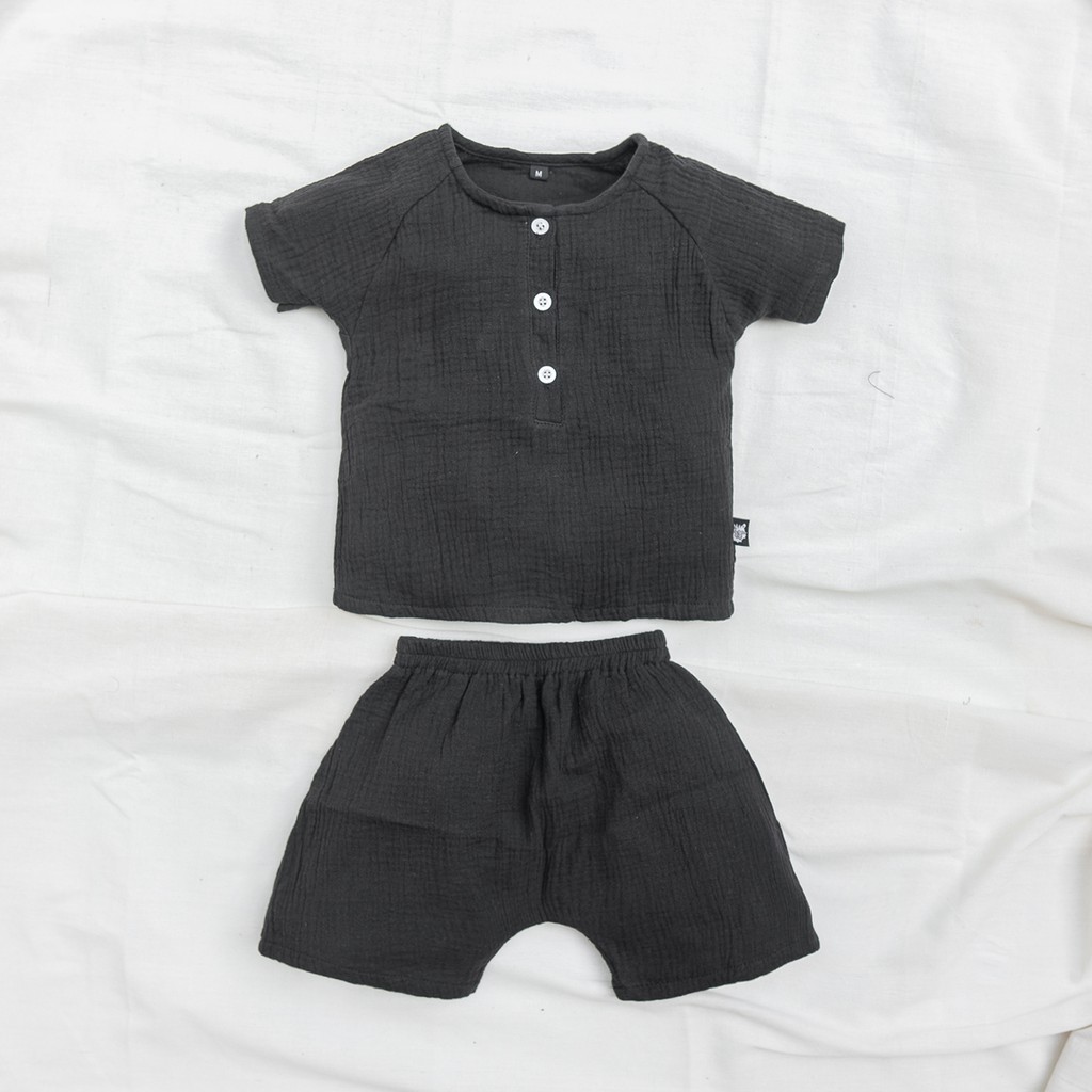 Crinkled Cotton Sets Unisex - Bayi Laki-laki &amp; Perempuan