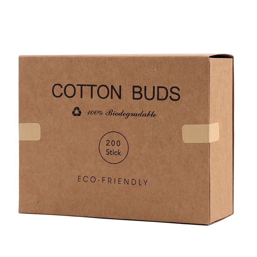 Biode Cotton Buds Korek Kuping 200PCS Kualitas Bagus Grade A tidak mudah bengkok Kapas Asli Batang dari Bambu Koton But Cotonbut KotonBut Kotonbud CotoonBut Cotoonbud Cotonbud pembersih telinga Curek kotoran telinga Grosir Murah kwalitas bagus