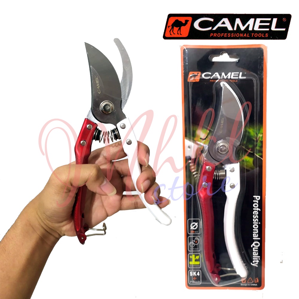 Jual Camel Gunting Dahan Kebun Daun Tanaman Ranting Merah Putih Gagang Aluminium Inch Cm