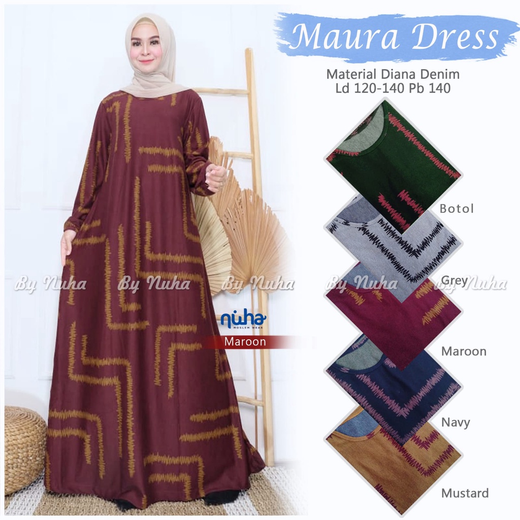 Baju Gamis Ibu Ibu Wanita Dress Muslimah  Syar'i Terbaru Pesta Lebaran 2022 Kondangan Jumbo Ori Terl