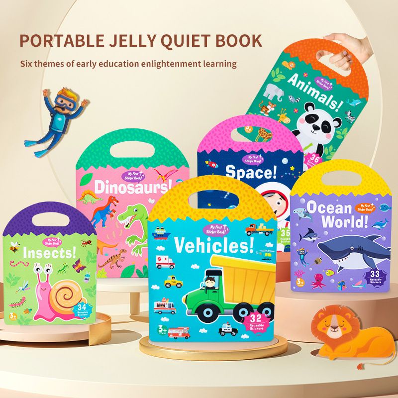 Mainan Anak PORTABLE JELLY QUIET BOOK Mainan Edukasi Anak DIY Stickers