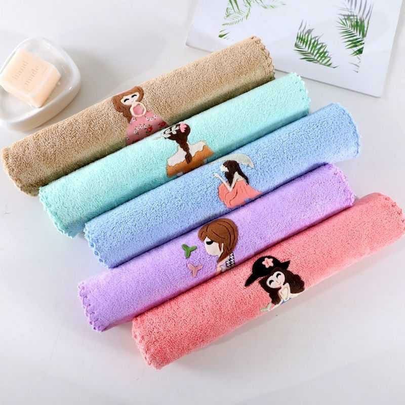 Handuk Mandi Anak / Keramas / Wajah Bahan Microfiber Lembut Ukuran 35x75cm - MKM