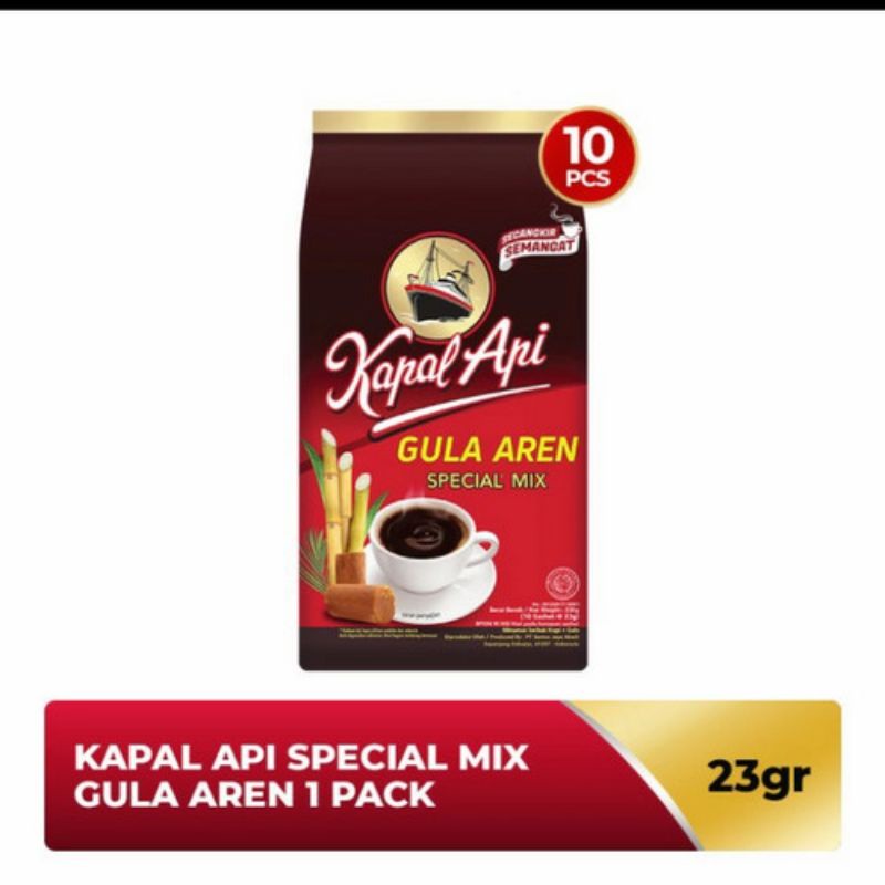 

Kapal Api Special Mix Gula Aren 10x23gr - Kopi Hitam