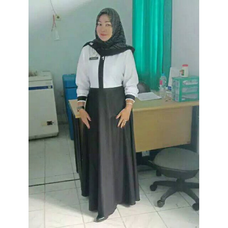 PO GAMIS KERJA/GAMIS HITAM PUTIH/GAMIS KANTOR