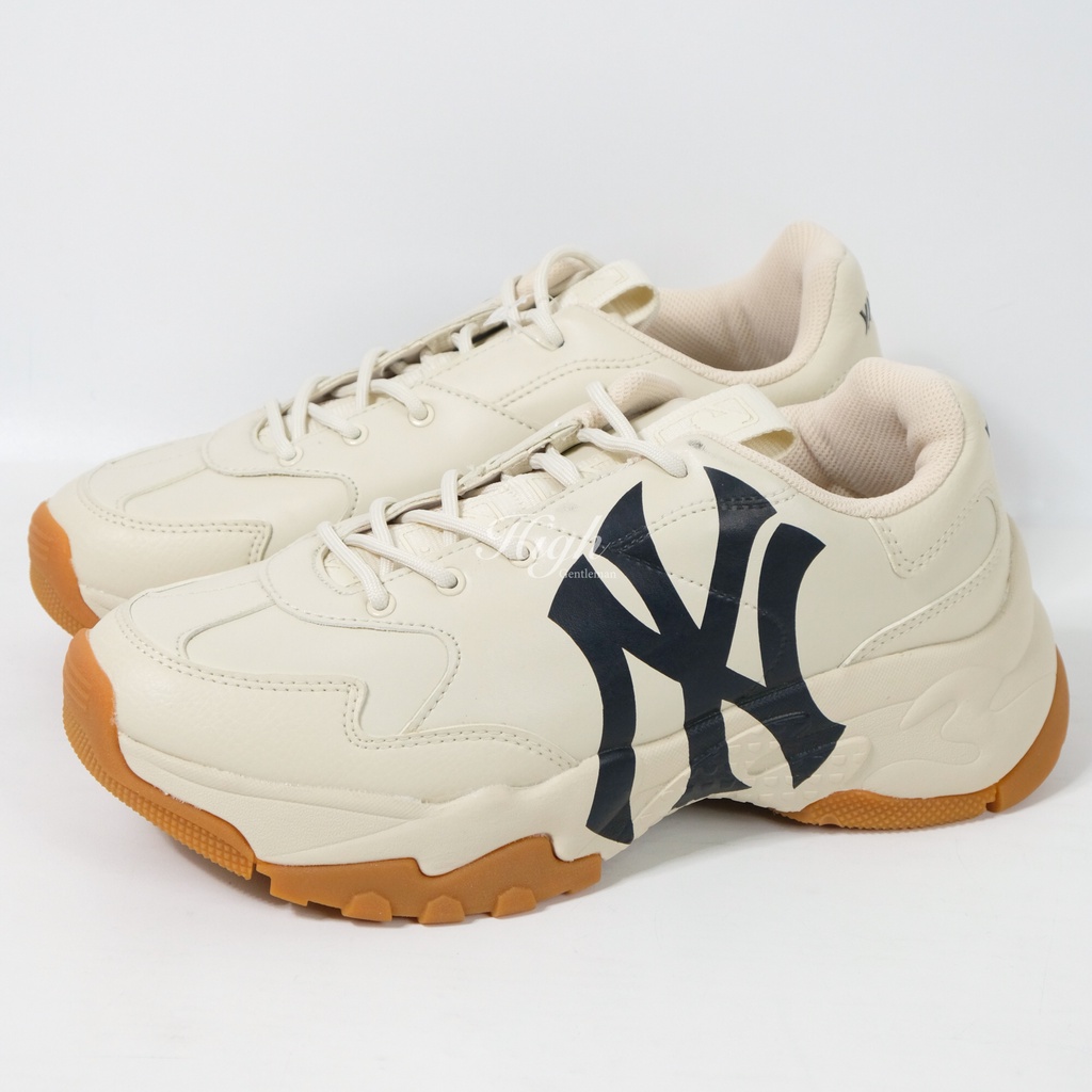 MLB NY Yankees Bigball Chunky Sneakers Beige Gum 100% Original