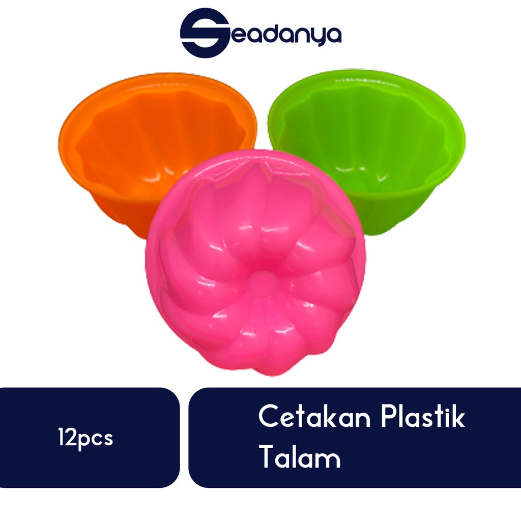 

Cetakan Plastik Talam 12pcs-Alat Cetak Coklat/Puding/Jelly/Agar Agar/Cokelat/Kue/Cake/Dessert/Jeli