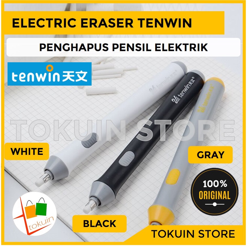 Penghapus Pensil Elektrik Otomatis Electric Eraser Refill Tenwin