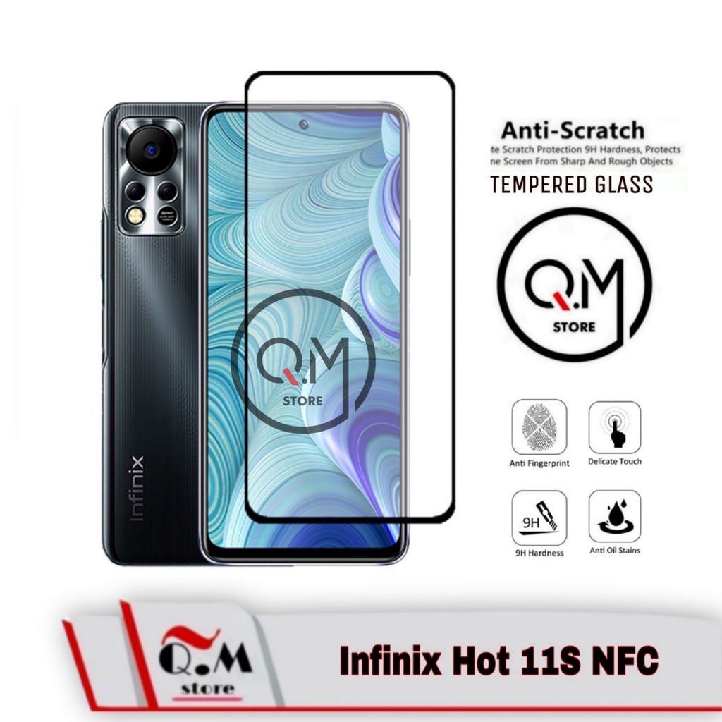 PROMO Tempered Glass Infinix Hot 11S / HOT 11S NFC Anti Gores Screen Guard Pelindung Layar Full 9D