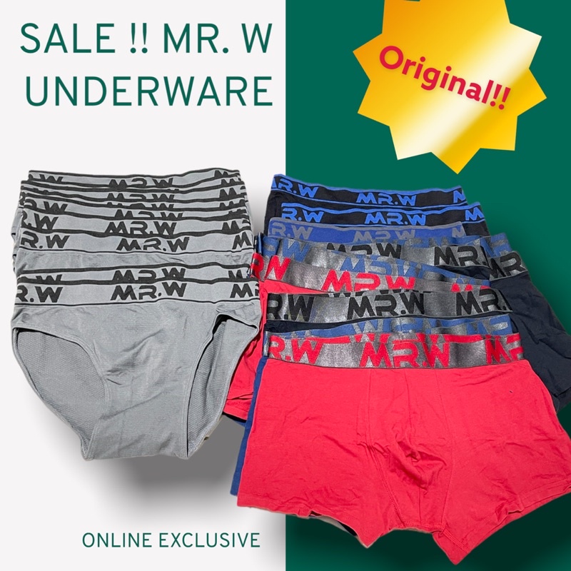 MR W Underware ORIGINAL SALE  Celana Dalam Pria Katun Premium Lembut Random Warna