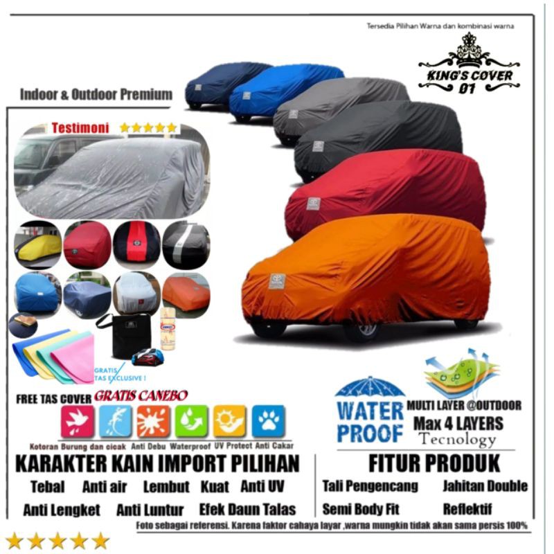 COVER MOBIL Sarung Mobil Waterproof Outdoor Grand Livina/Terios/Apv/Crv/Kijang