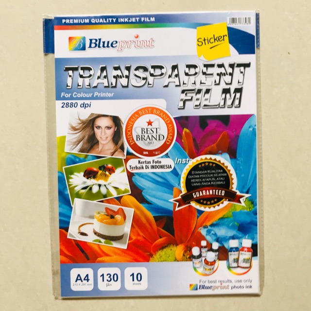 

Transparent Film Sticker BLUE PRINT