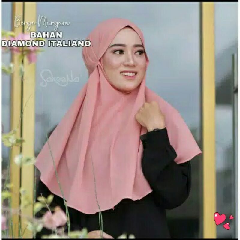 Kerudung Bergo Maryam Non Pet