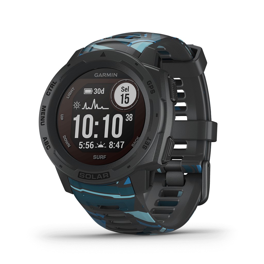Jam tangan GARMIN INSTINCT SOLAR SURF PIPELINE Original