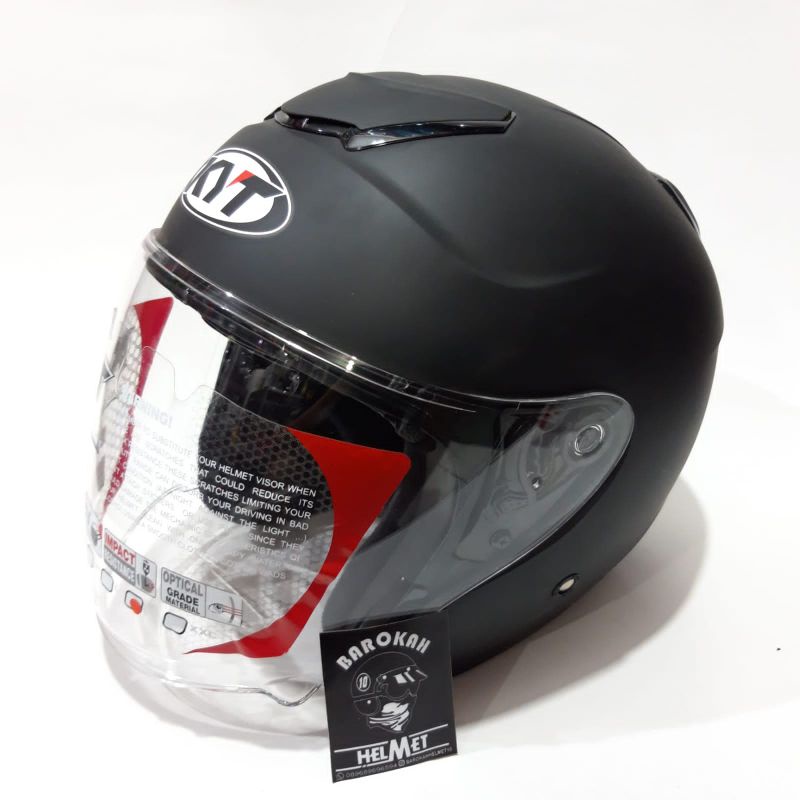 HELM KYT KYOTO HITAM DOFF HALF FACE