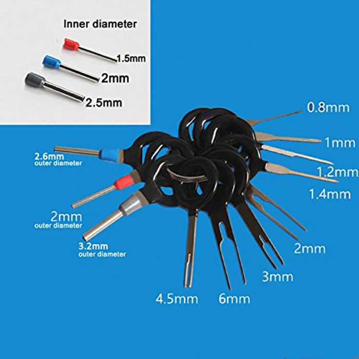 14pc Terminal Wire Remover Pencopot Skun Crimp Connector T Plug *SF04