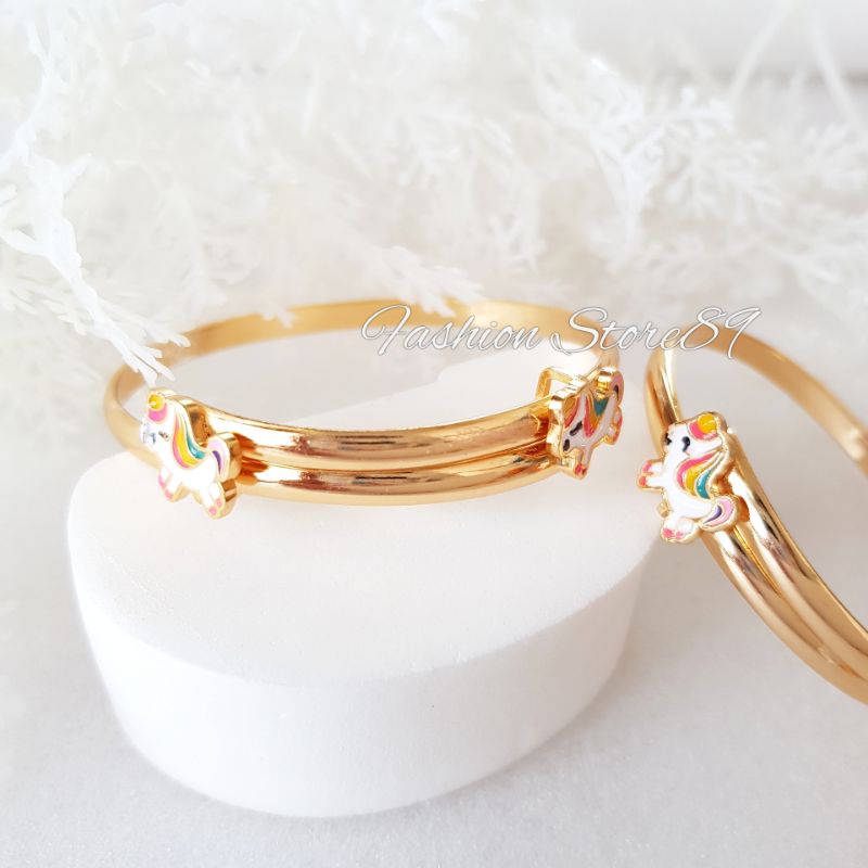 Gelang Bangle Anak Bestseller All Varian Impor perhiasan lapis emas 18K free size