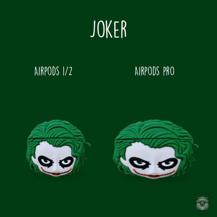Airpods 1/2 Airpods Pro Airpods Case 3D Rubber + Strap Joker - Airpods 1/2