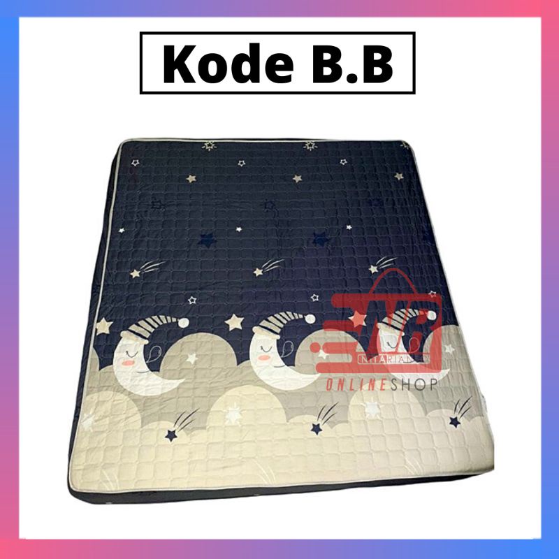 Sprei Waterproof / Sprei Waterproof Uk180x200cm / Sprei Waterproof Import / Sprei Anti Ompol / Sprei Anti Air-Biru - Bulan