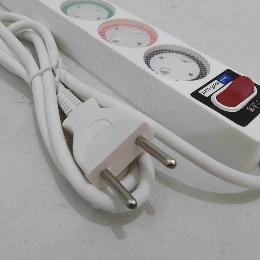 Multy Socket, Stop Kontak jadi 5 lubang warna warni Yunior Loyal
