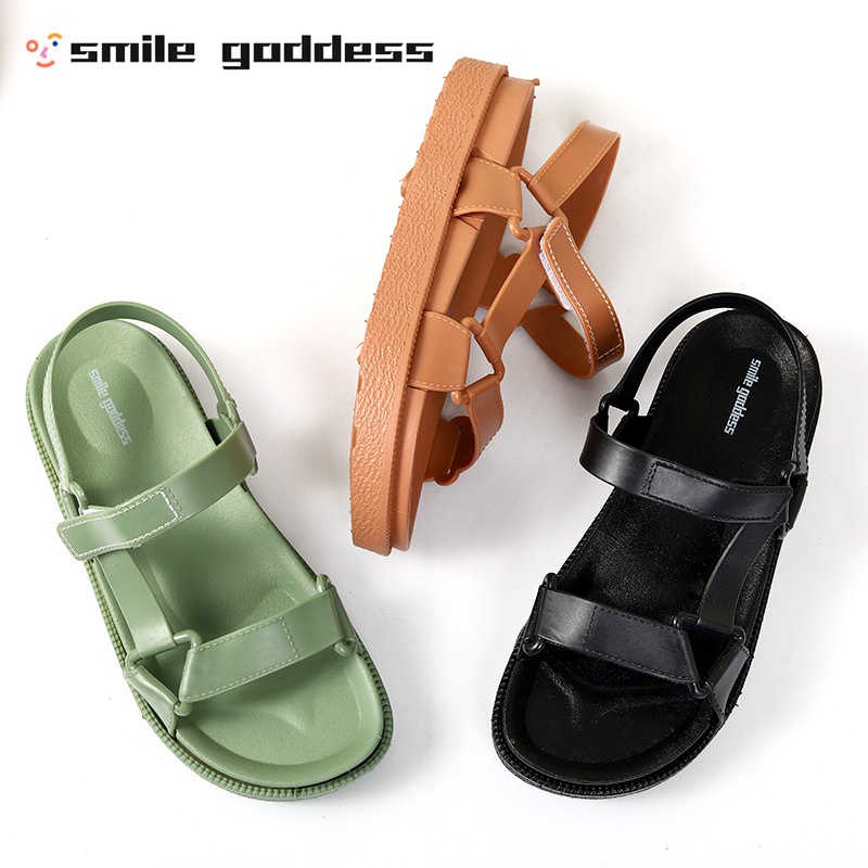 ♥DPS829♥S32 Sandal Sepatu Wanita // Sandal karet wanita // Sandal Slop Slip On Teplek Wanita