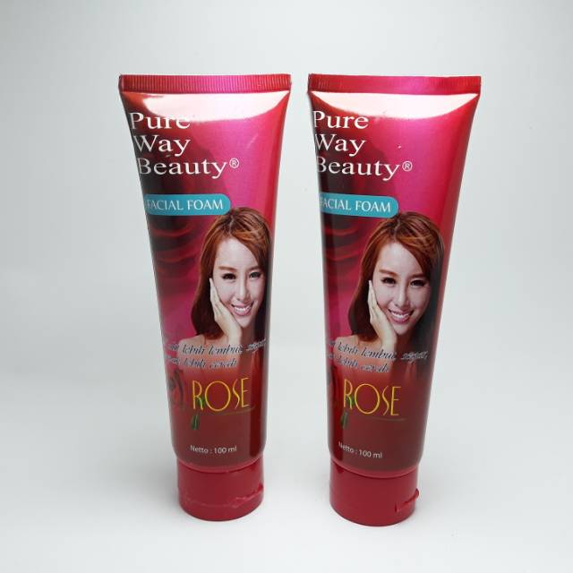 FACIAL FOAM ROSE PURE WAY BEAUTY BPOM