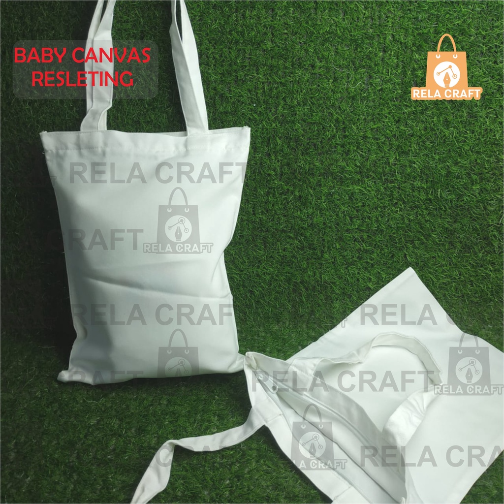 BABY CANVAS RESLETING POLOS TANPA CETAK/BK 30*40