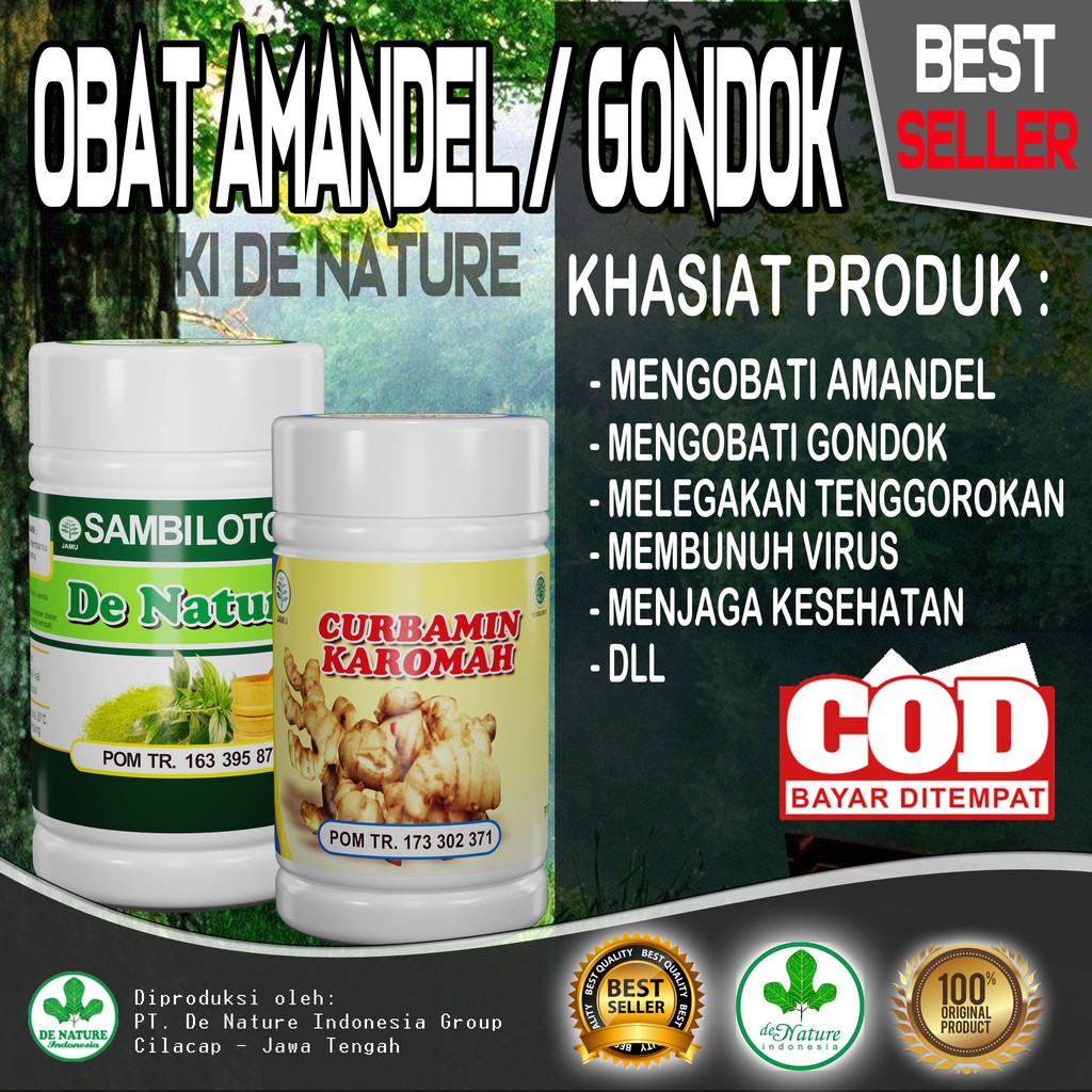 

New Produk! obat amandel nanah herbal de nature