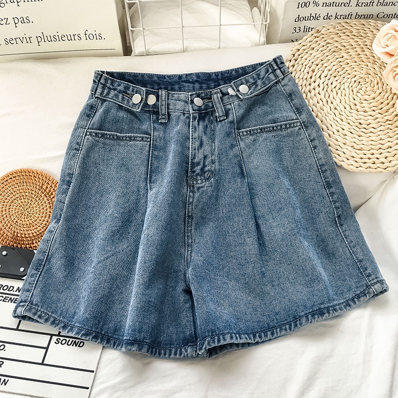 Salju hitam/Puith/Biru Women New Arrival 2023 Celana Hot Pants High Waist Jeans Wanita Celana Pendek Jeans Wanita Korea Hot Pants