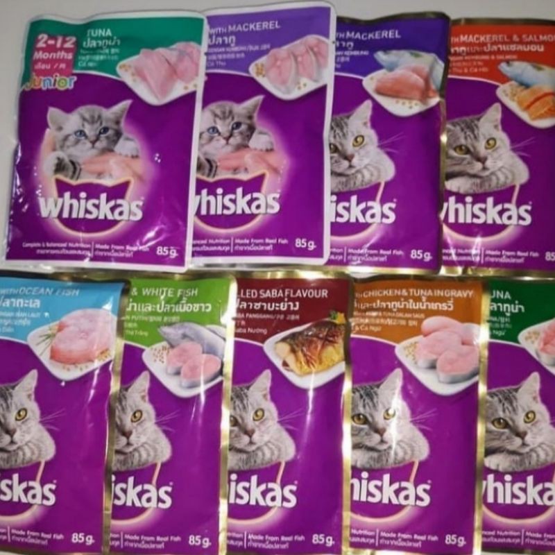 Makanan Kucing / Cat Food WHISKAS POUCH 85 GRAM ALL VARIANT MURAH