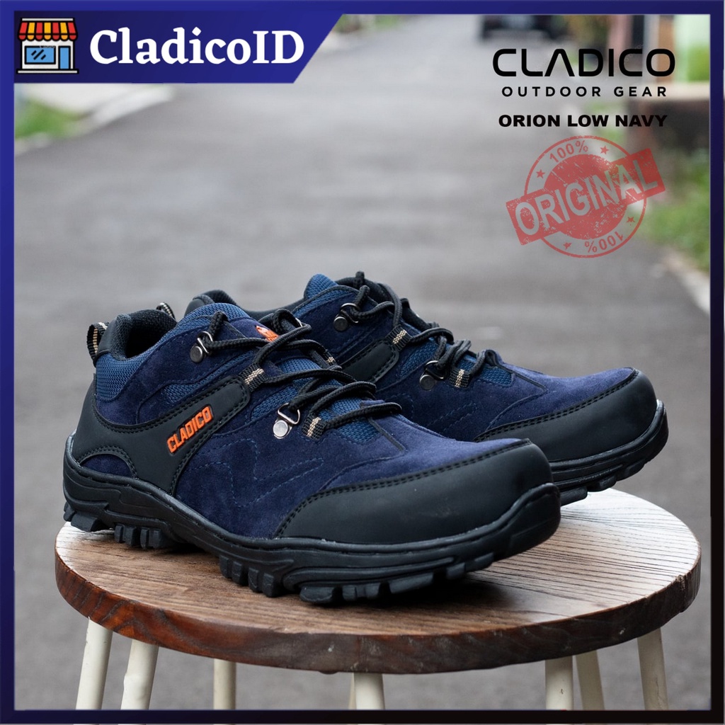 Sepatu Safety CLADICO Boot Pendek Ujung Besi Sefty Shoes Pria Kerja Lapangan Proyek Hiking Outdoor Mendaki Gunung Orion Low