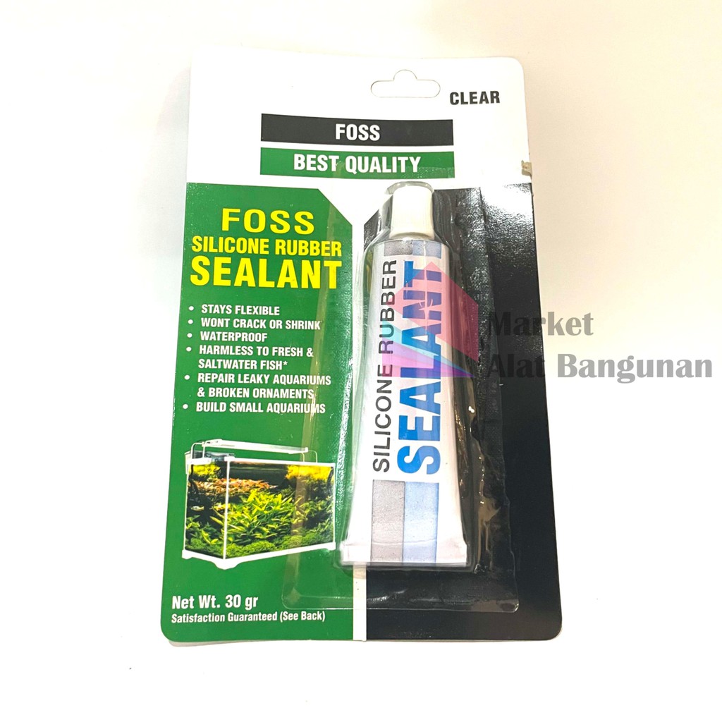 Lem Sealant Aquarium / Lem Kaca Silicone Foss 30 Gram
