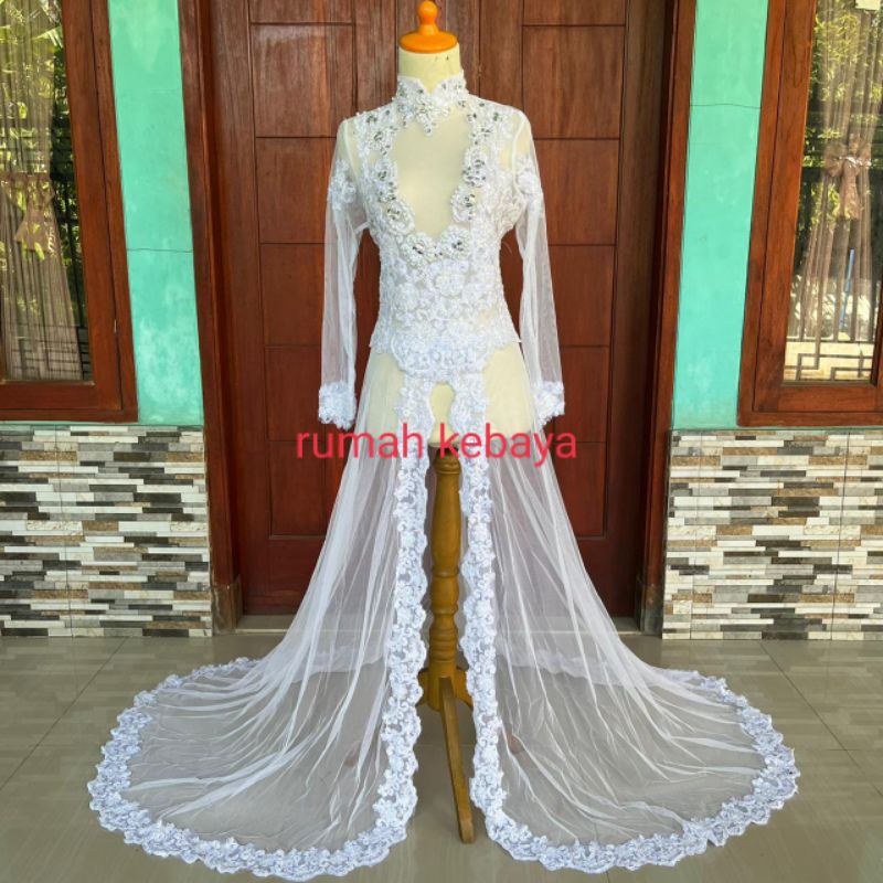 kebaya pengantin putih