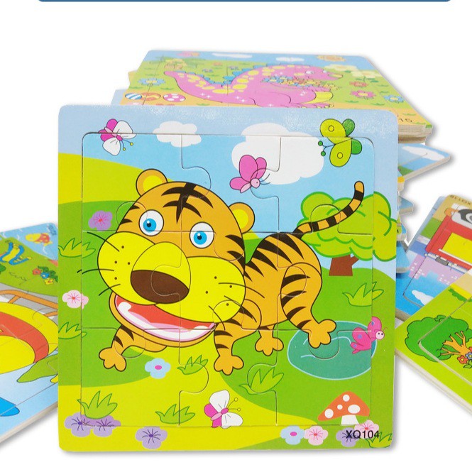 [Jualsemua18](XQ104-17-20-21-23-19-22-43-46-47-48-49)Puzzle Kayu 9pcs / Jigsaw Puzzle 9pcs Murah Grosir / Mainan Edukasi Anak Puzzle K