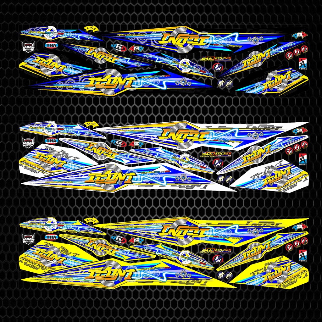 STRIPING VARIASI HONDA BEAT NEW STIKER POLET BODY