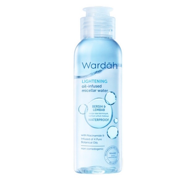 `ღ´ PHINKL `ღ´ ᘺᗩᖇᕲᗩᕼ wardah Lightening Oil Infused Micellar Water remover make up waterproff 50 ml / 100 ml