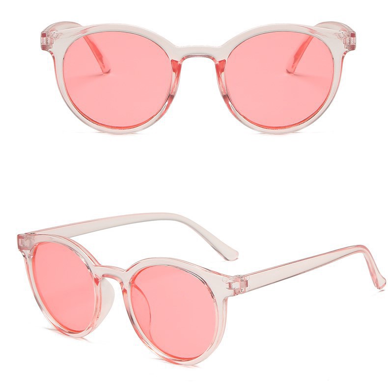 •OKEY BELI•KC098 Kacamata Frame Kucing Sunglasses Wanita Dan Pria Kacamata Fashion Import Murah-PINK TRANSPARAN