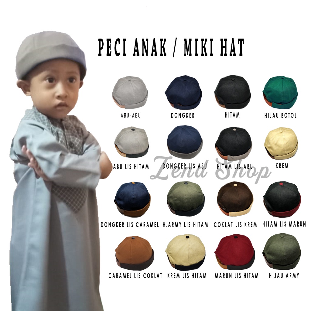 4.4 RAMADHAN SALE Peci Anak Miki Hat Anak Usia 1-8 tahun / Topi Peci Miki Hat /  Peci Anak Anak