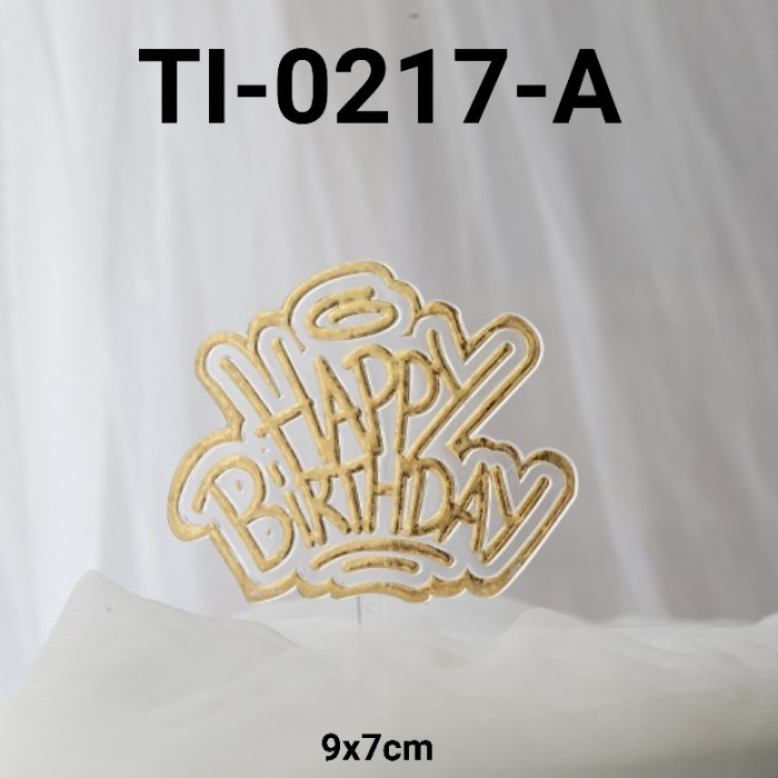 

GR-TI-0217 CAKE TOPPER TULISAN KUE TART HAPPY BIRTHDAY BENING DISKON GEDE